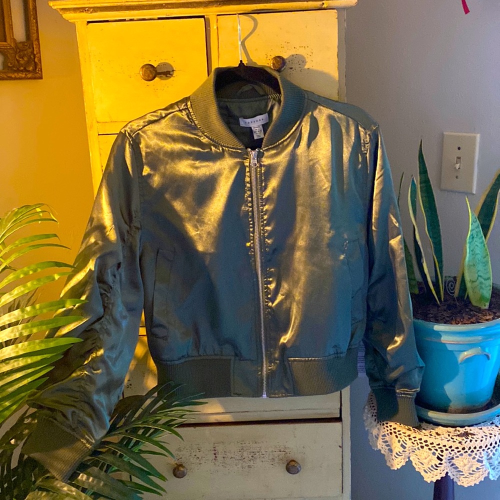 Green Silky Jacket